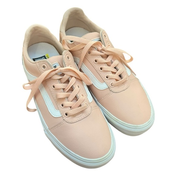 NEW VANS Ward Old Skool Low Top Sneakers Rose Smoke Pink and White Sz 8.5 - Picture 2 of 6